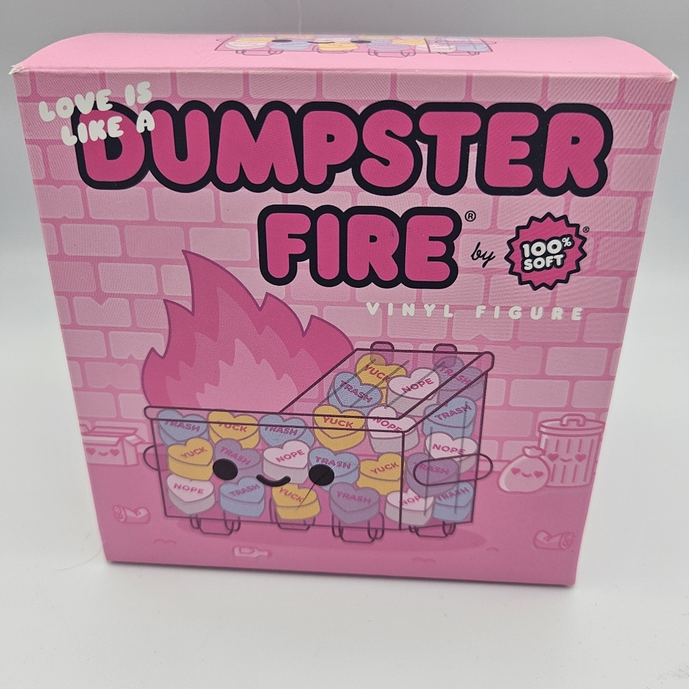 100% Soft Love is like a Dumpster Fire Valentines 2021 Edition Pink Candy Vinyl